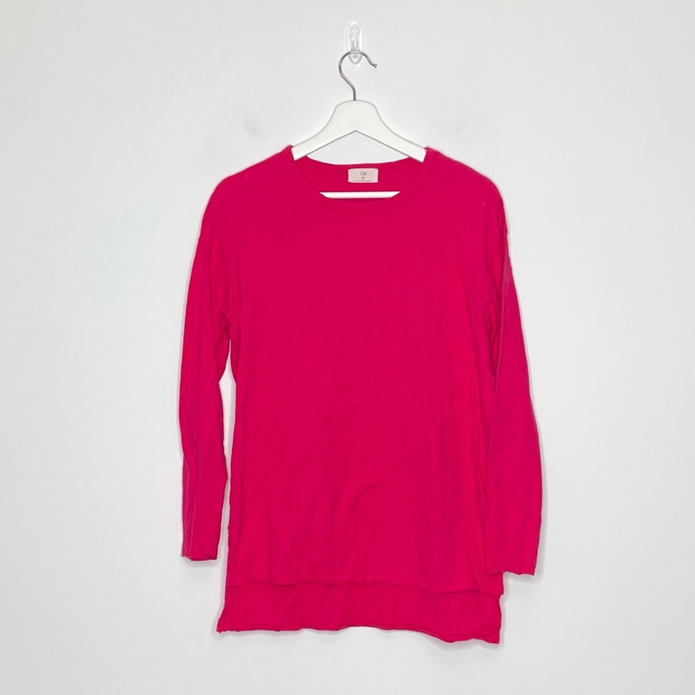 T.LA ANTHROPOLOGIE | Pink High Low Top | XS